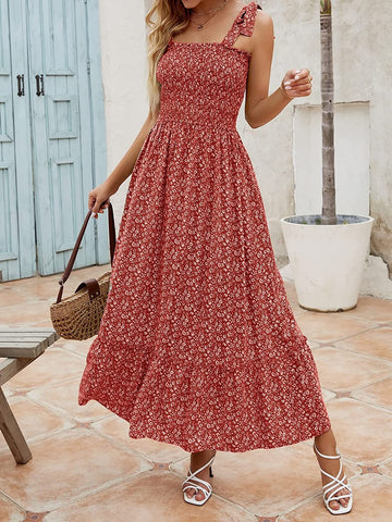 Women's Summer Long Bohemian Print Loose Dresses