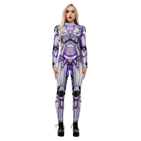 Halloween Digital Women's Printed High Waist Wear Character Cosplay Jumpsuit
