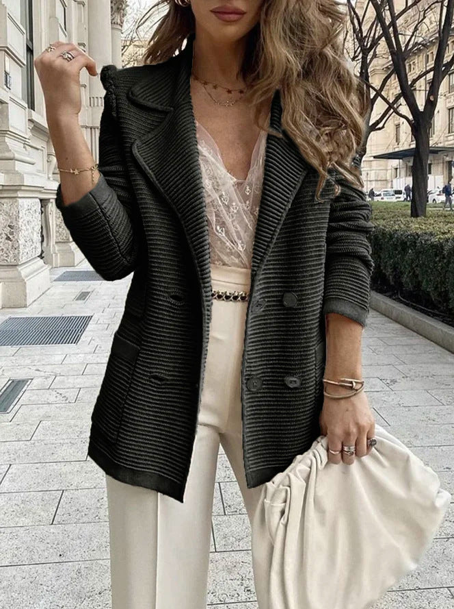 Solid Street Hipster Color Fabric Casual Cardigan Coat