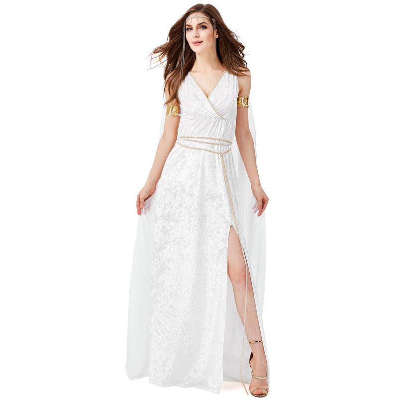 New Corduroy Women's High Sexy White Dress