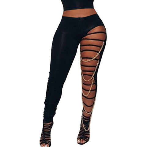 Autumn Fashion Slim Fit Casual Sexy Ripped Leggings