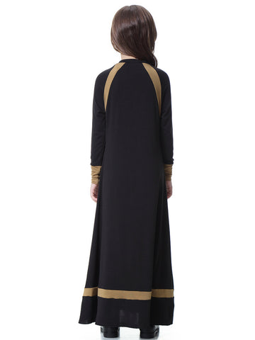 Mid Waist Fashion Beautiful Women's Girl Long-sleeved Dress