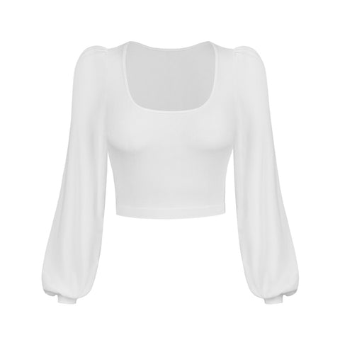 Comfortable Breathable Mesh Slim Fit Short Fashion Sexy Collar Sweater Women's Top