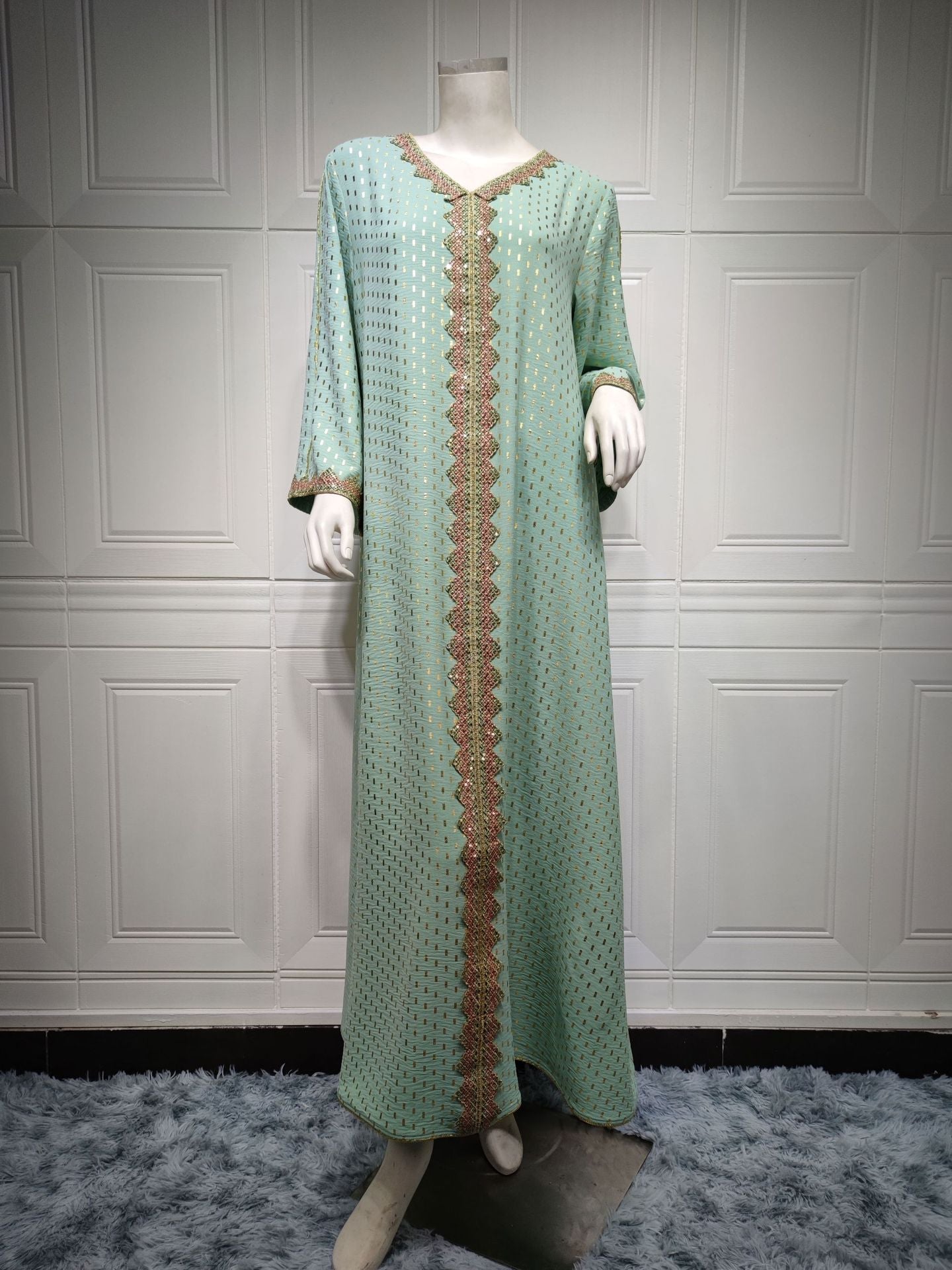 Stylish Bronzing Innovative Women's Autumn Muslim Gown