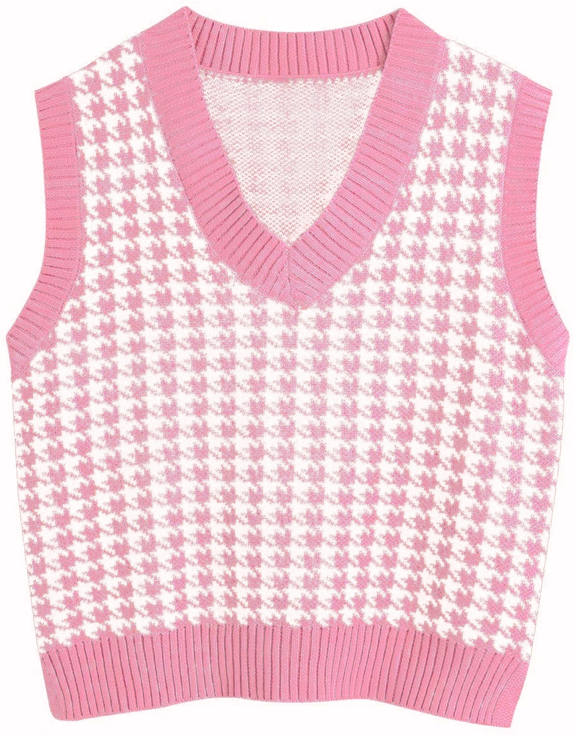 Women's Knitted Vest Loose V-neck Sleeveless Pullover Sweater