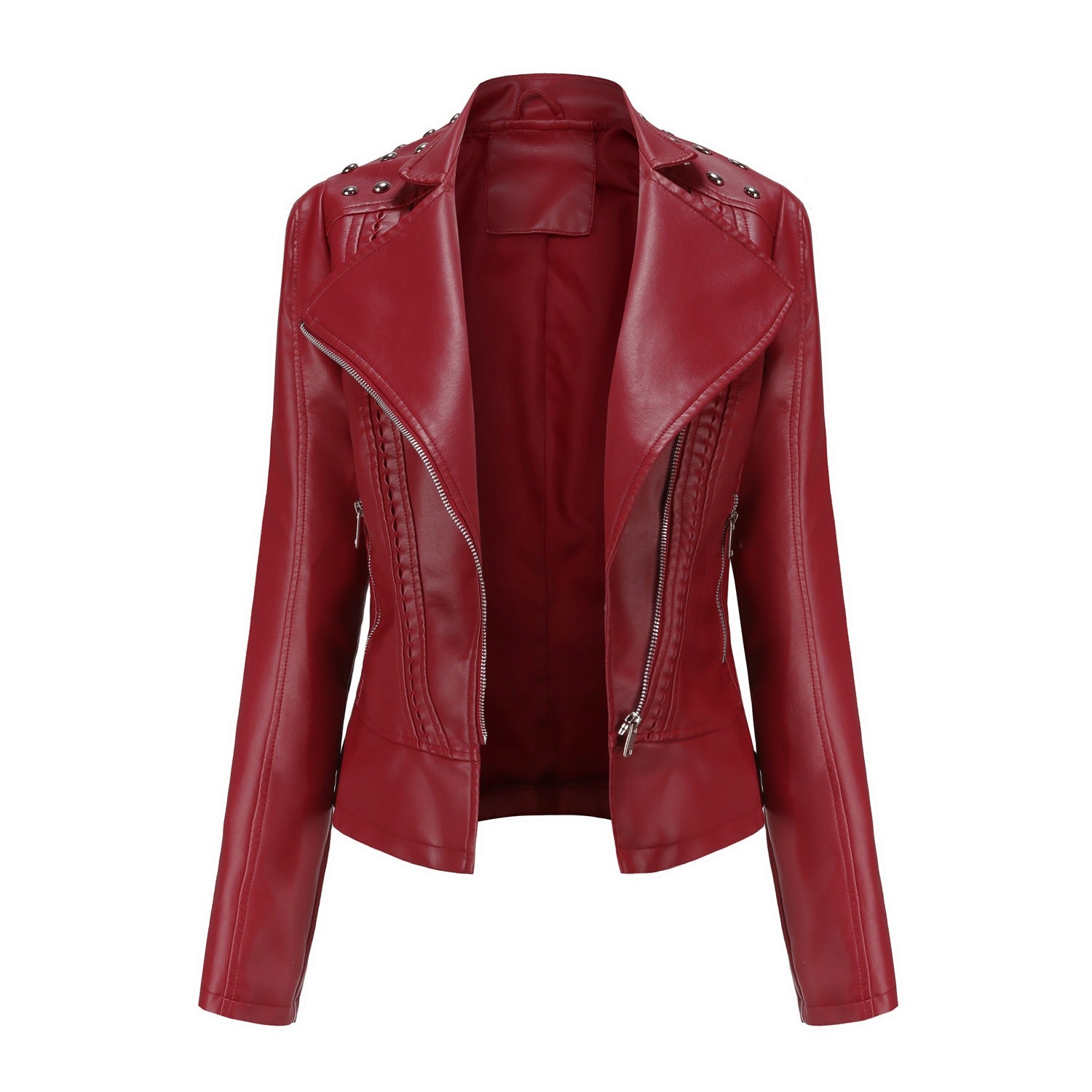Size Women's Leather Slim Street Hipster Fit Thin Ladies Jacket