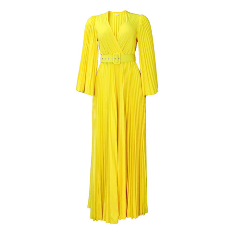 Women's V-neck Sexy Pleated Polyester Formal Swing Maxi Dress